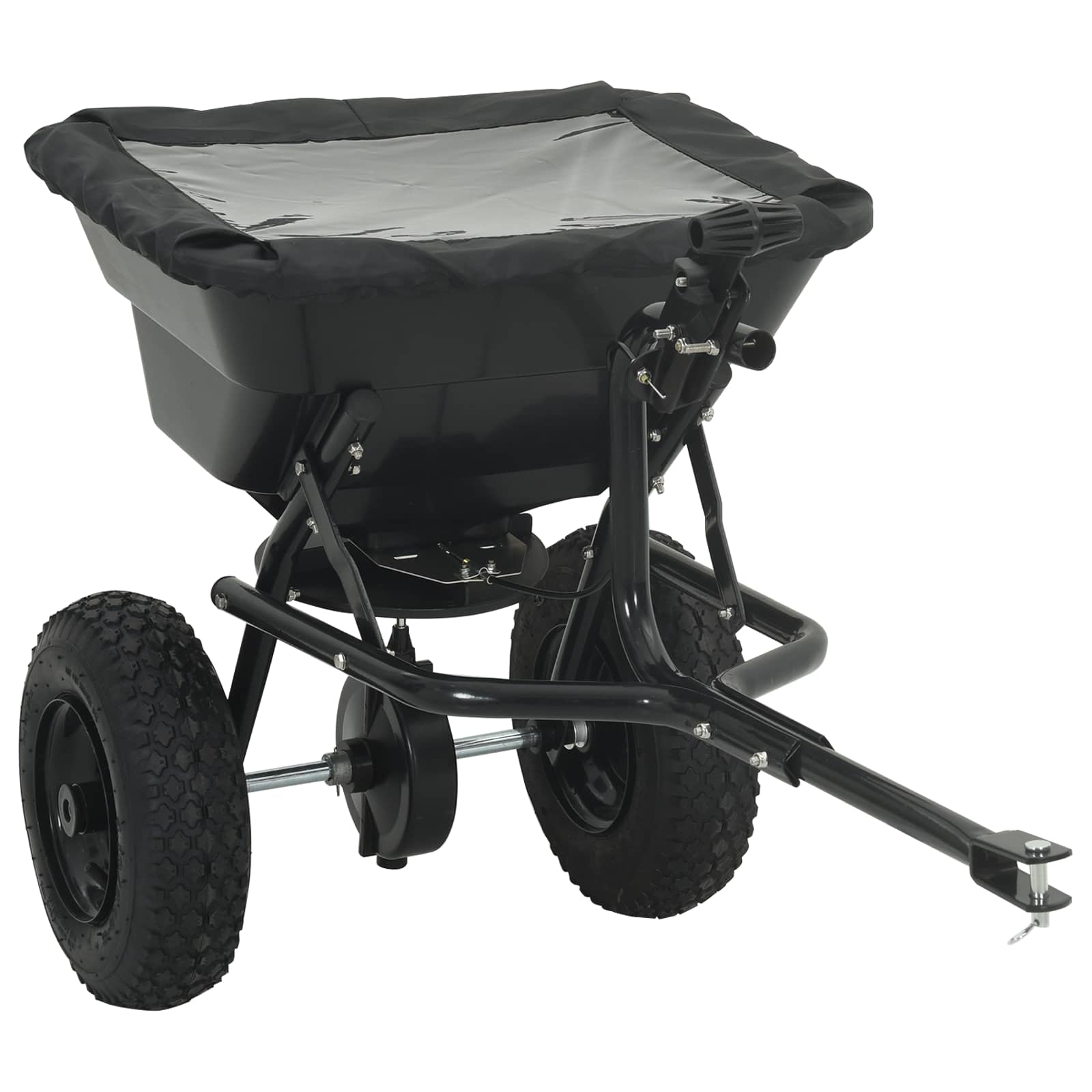 Streuer Schwarz 82 x 46 x 75 cm PVC und Stahl