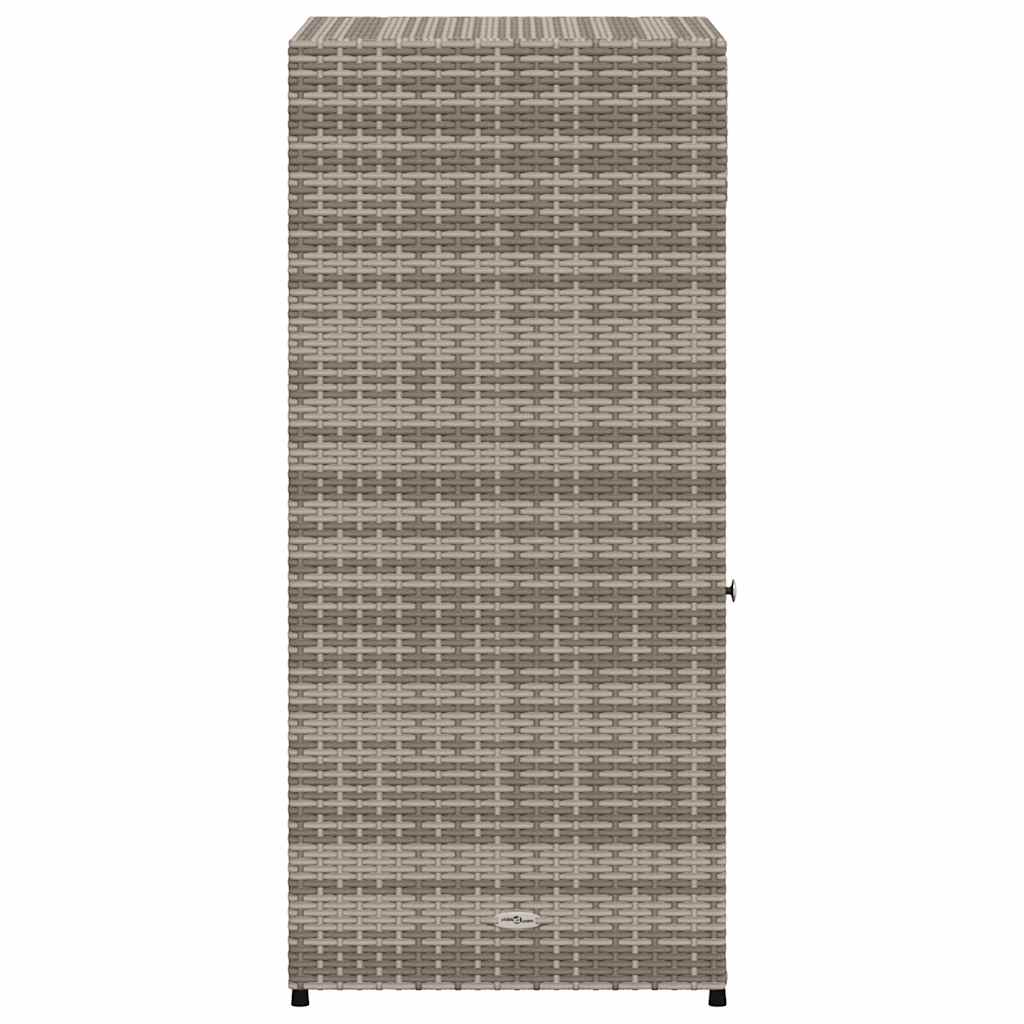 Gartenschrank Schwarz 55x55x111 cm Poly Rattan