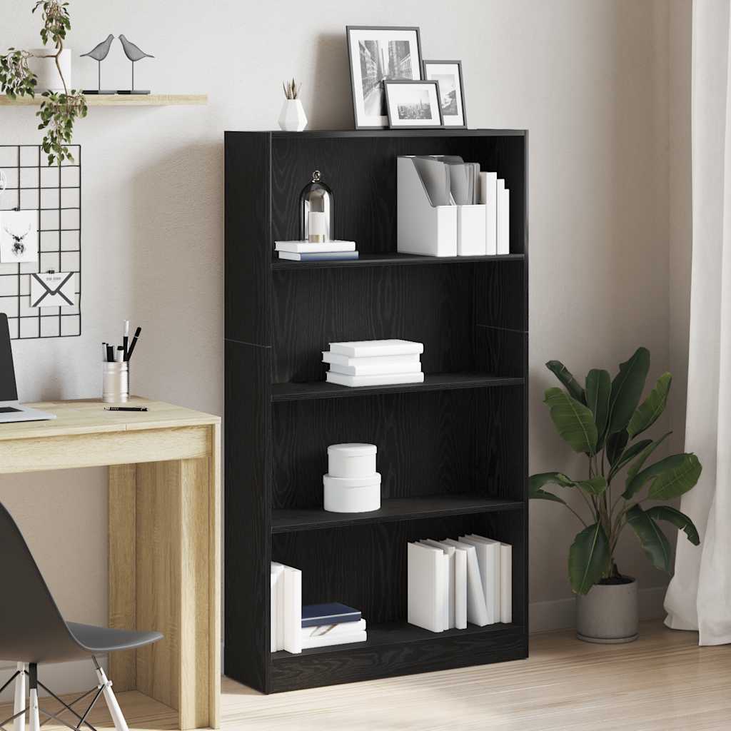 Bücherregal 3 Fächer Weiß 40x24x109 cm Holzwerkstoff