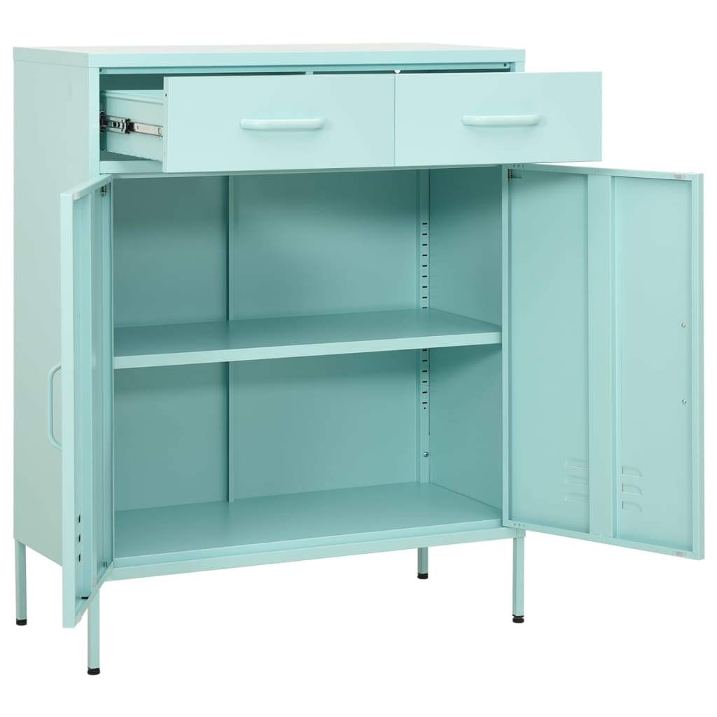 Lagerschrank Olivgrün 80x35x101,5 cm Stahl