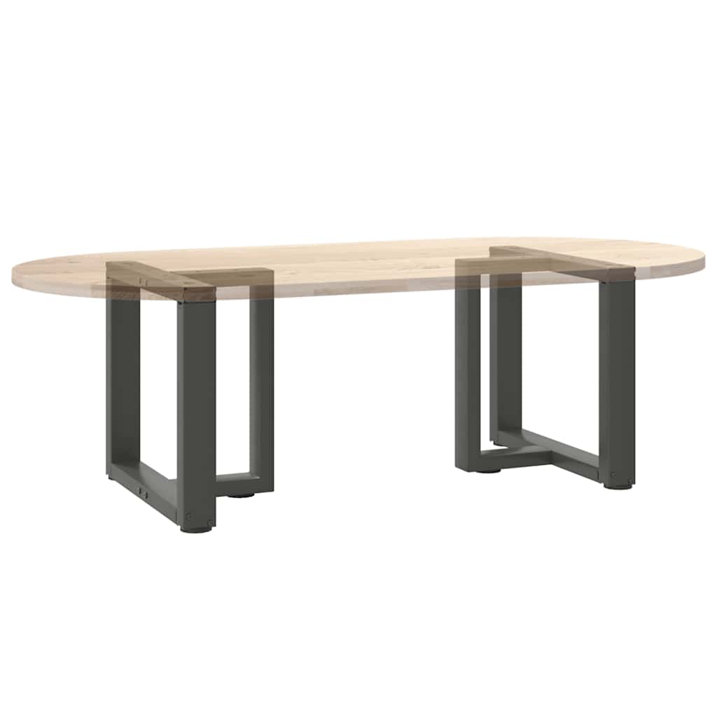 Couchtischbeine T-Form 2 Stk. Schwarz 30x25x(30-31) cm Stahl