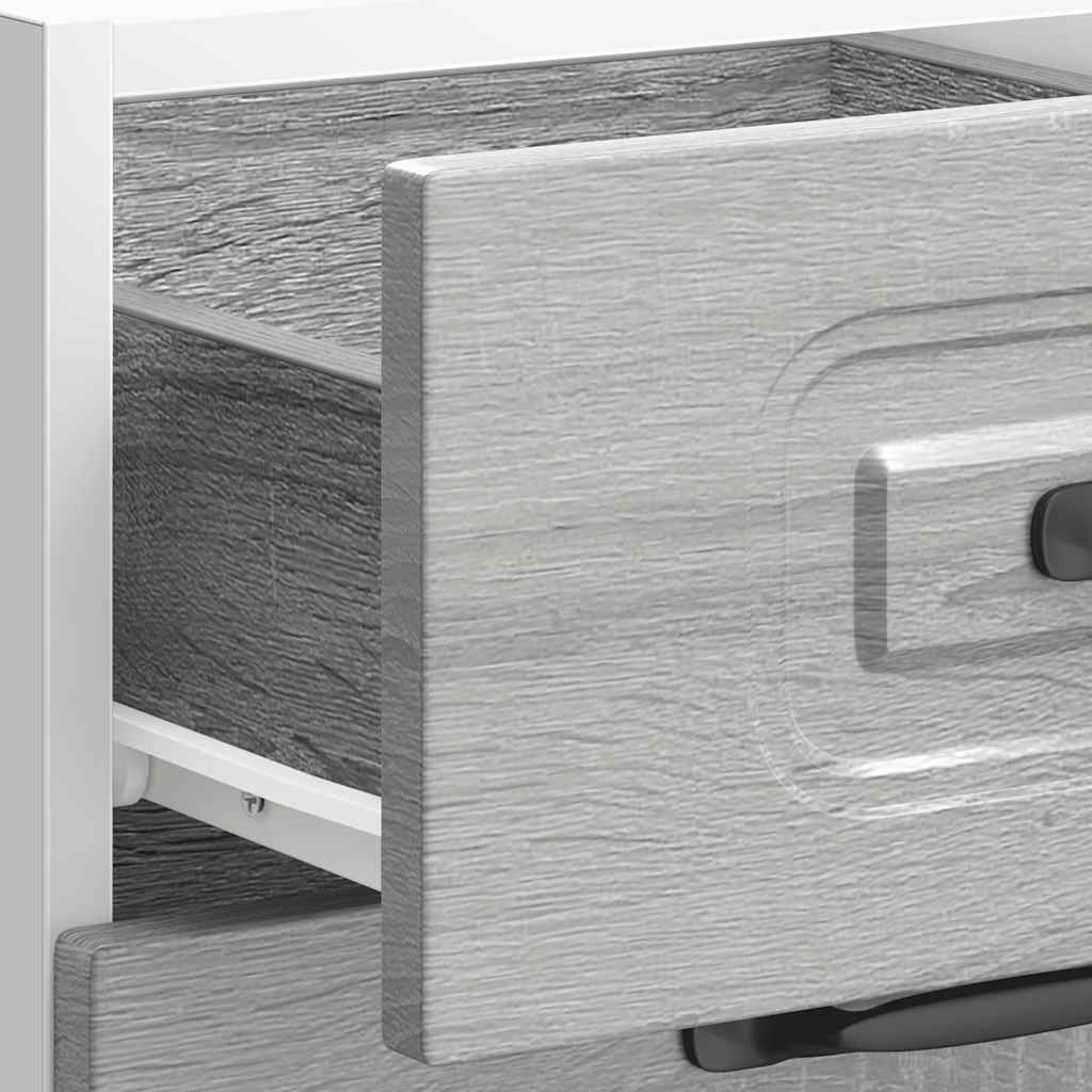 Herdumbauschränke 2 Stk. Kalmar Weiß Holzwerkstoff
