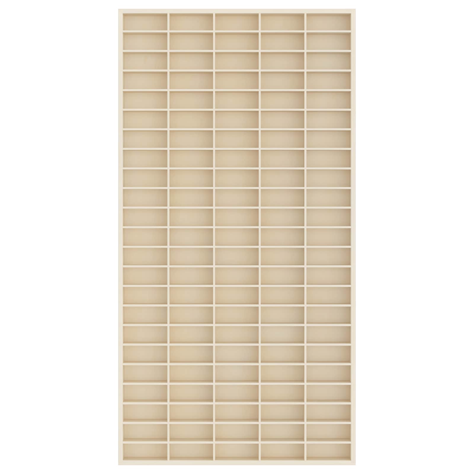 Sammlervitrine aus Holz mit 90 Fächern 50,5 x 4,5 x 79 cm