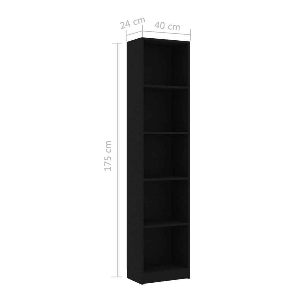 Bücherregal 3 Fächer Weiß 40x24x109 cm Holzwerkstoff