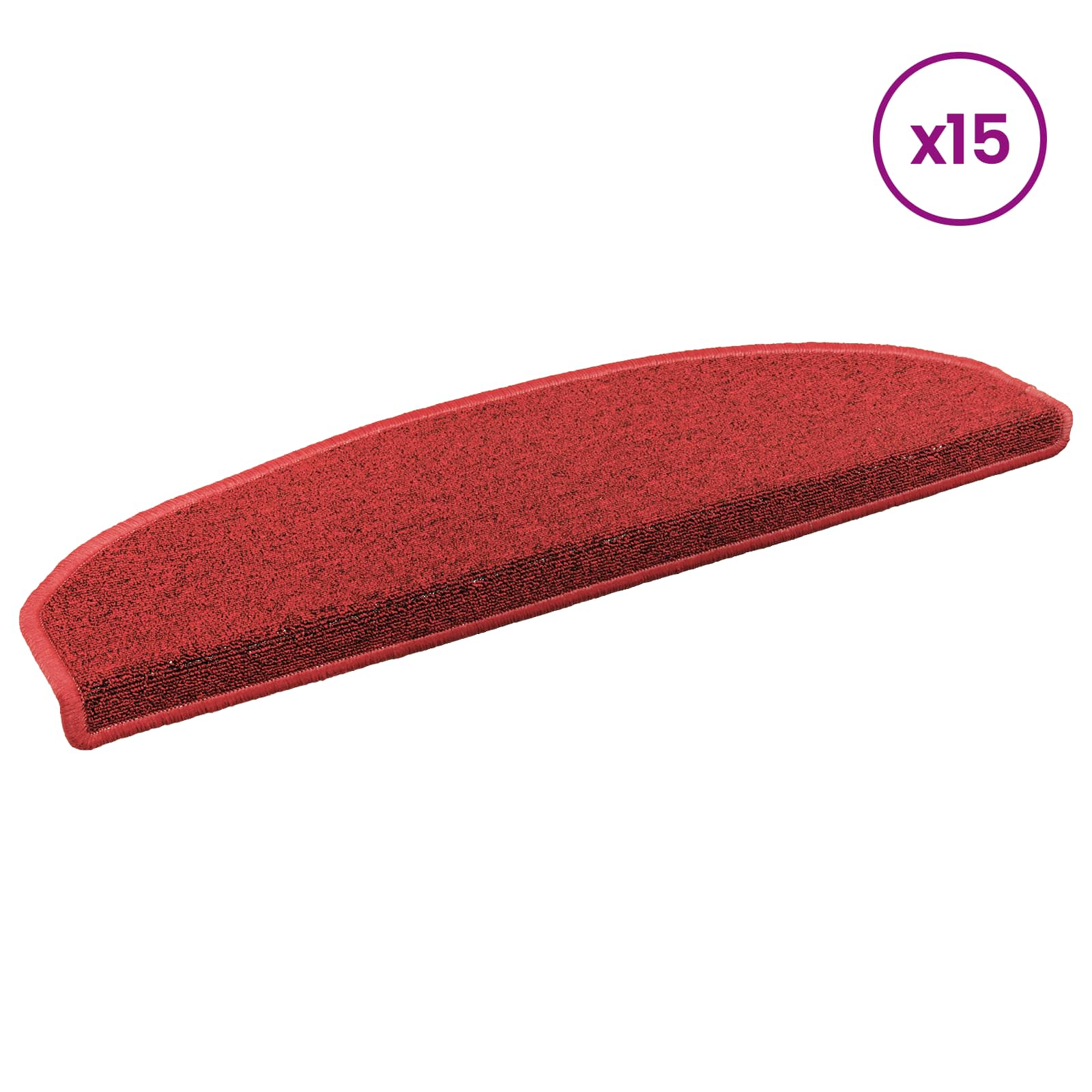 Stufenmatten 15 Stk. 56x17x3 cm Anthrazit Halbrund
