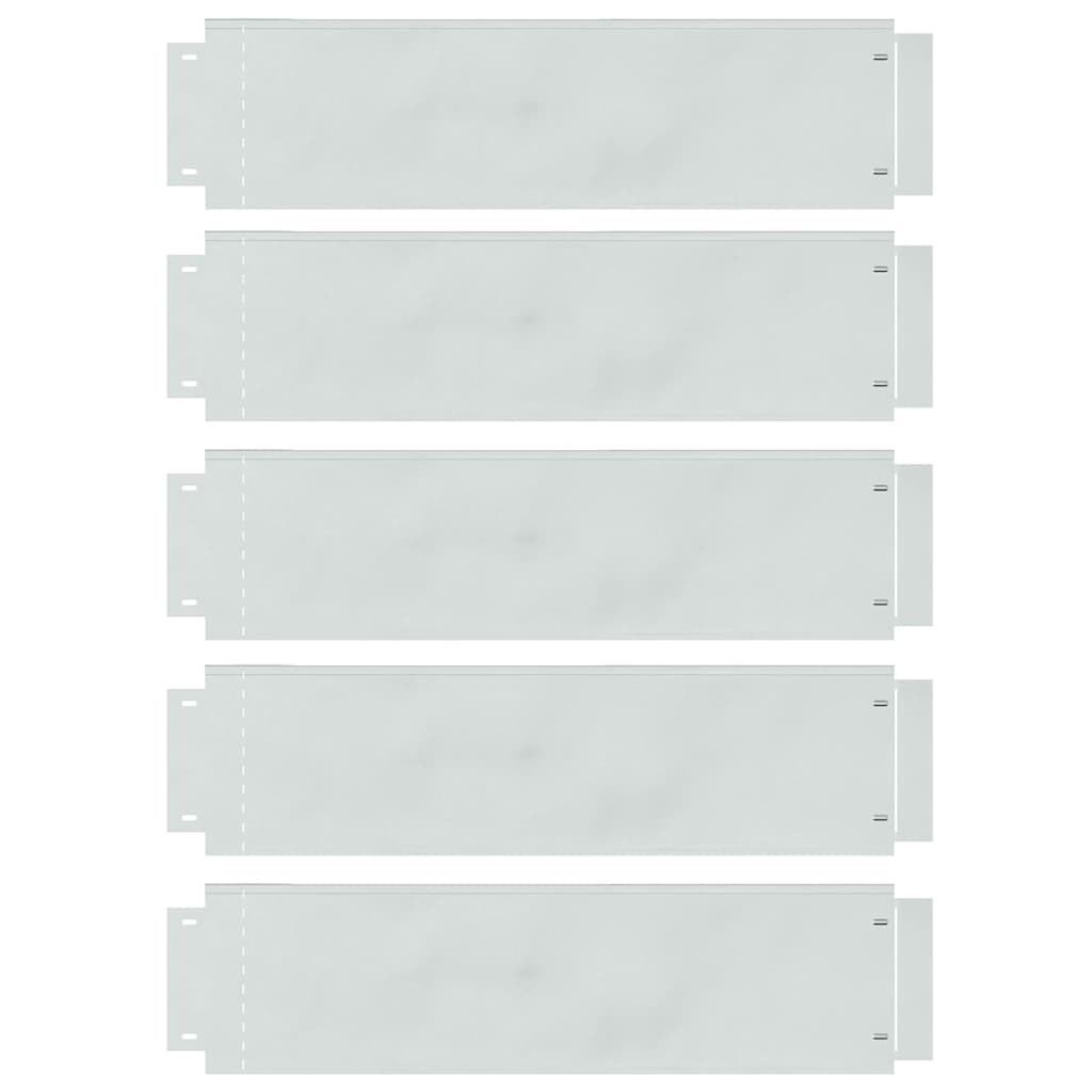 Flexible Rasenkante 5-er Set Verzinkter Stahl 100x14 cm