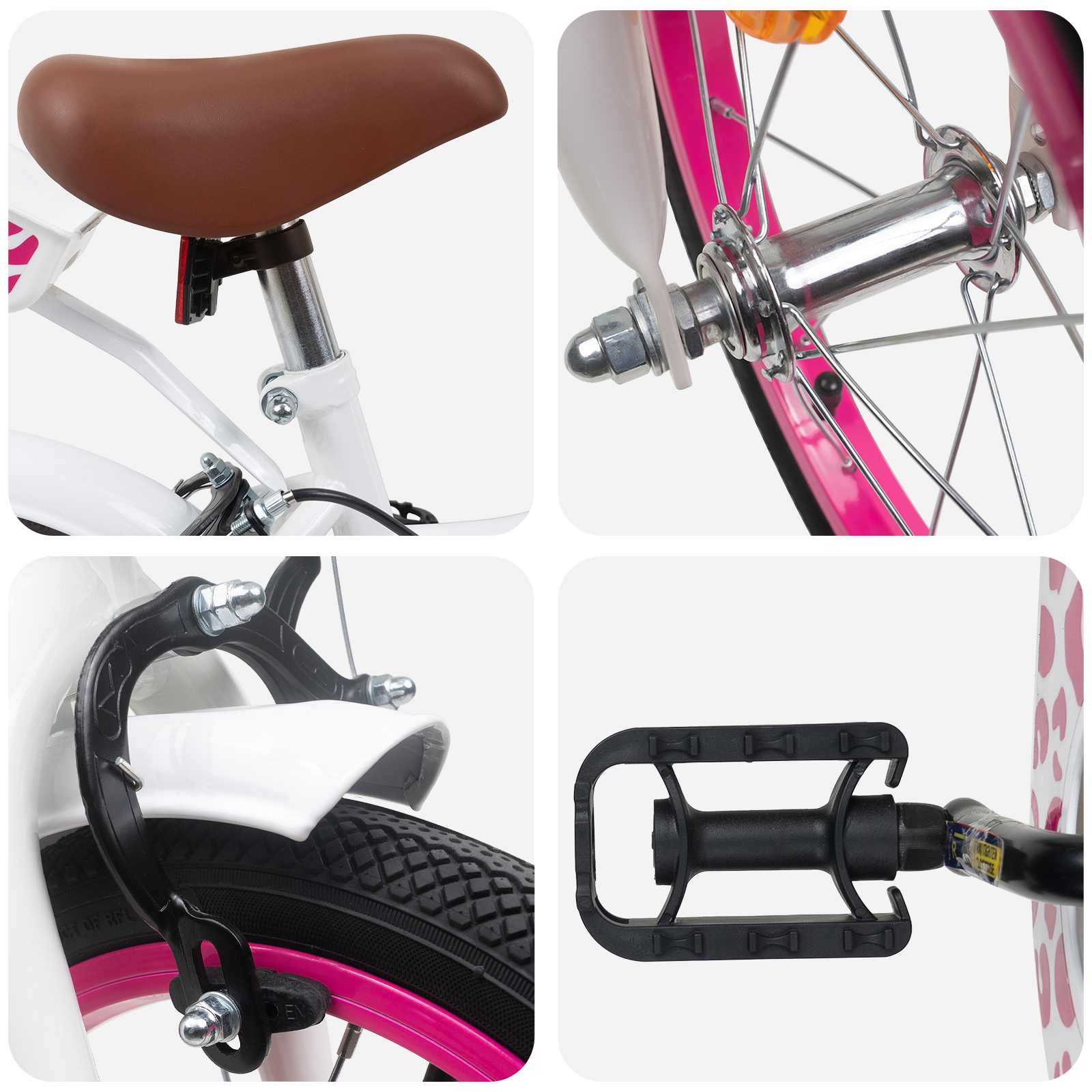 Kinderfahrrad Mit Stützrädern 12 Zoll für 2-4 Jahre alt Rosa