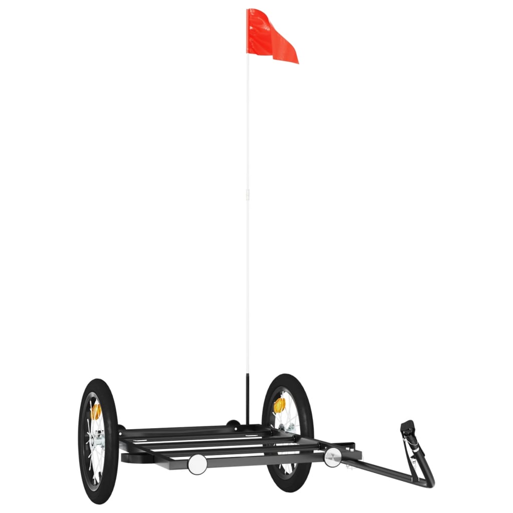 Fahrradanhänger Schwarz 122x53x28 cm Eisen