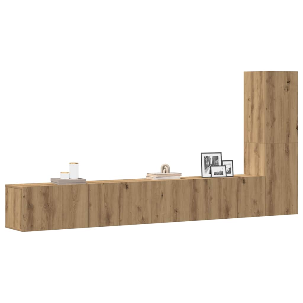 4-tlg. TV-Schrank-Set Weiß Holzwerkstoff