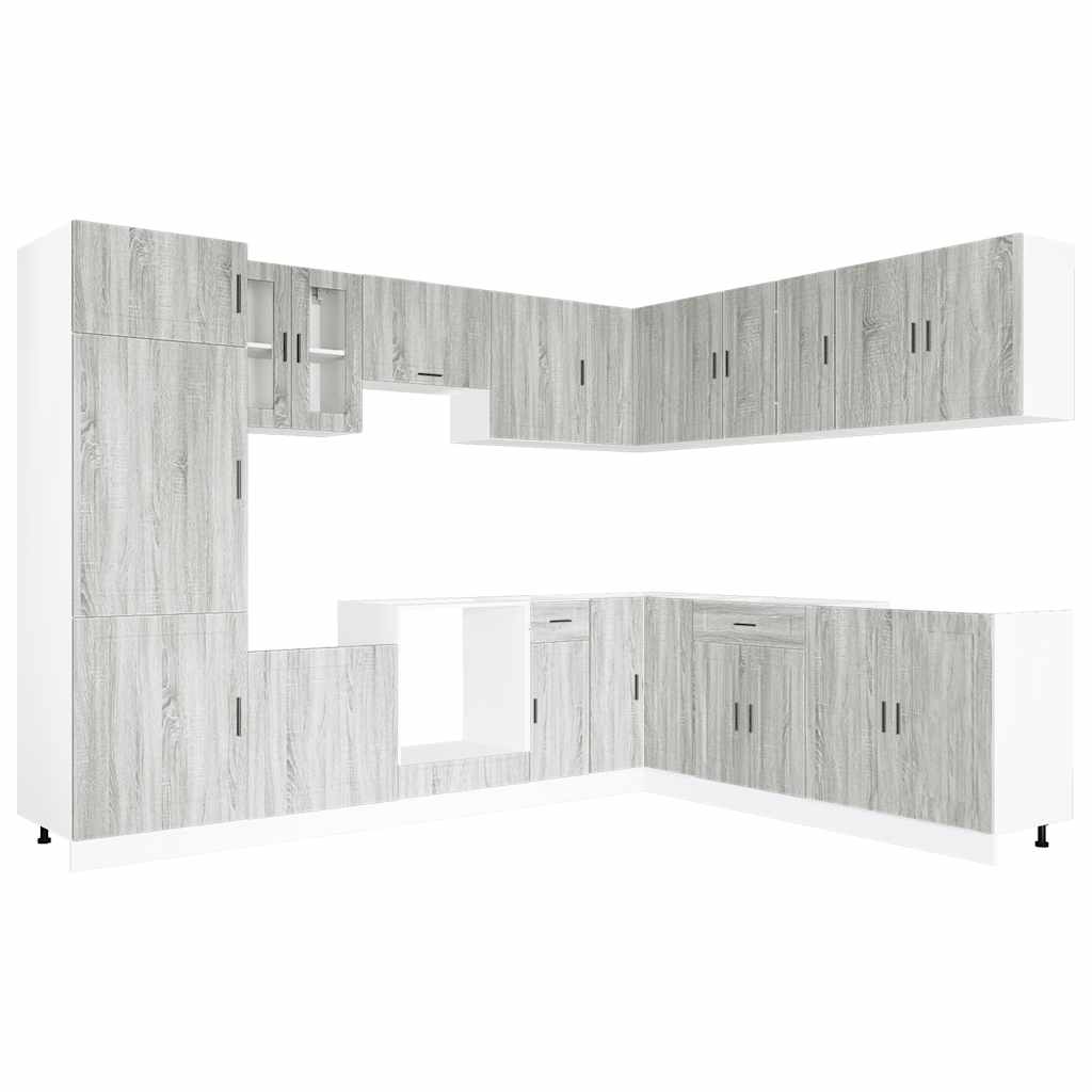 14-tlg. Küchenschrank-Set Porto Weiß Holzwerkstoff