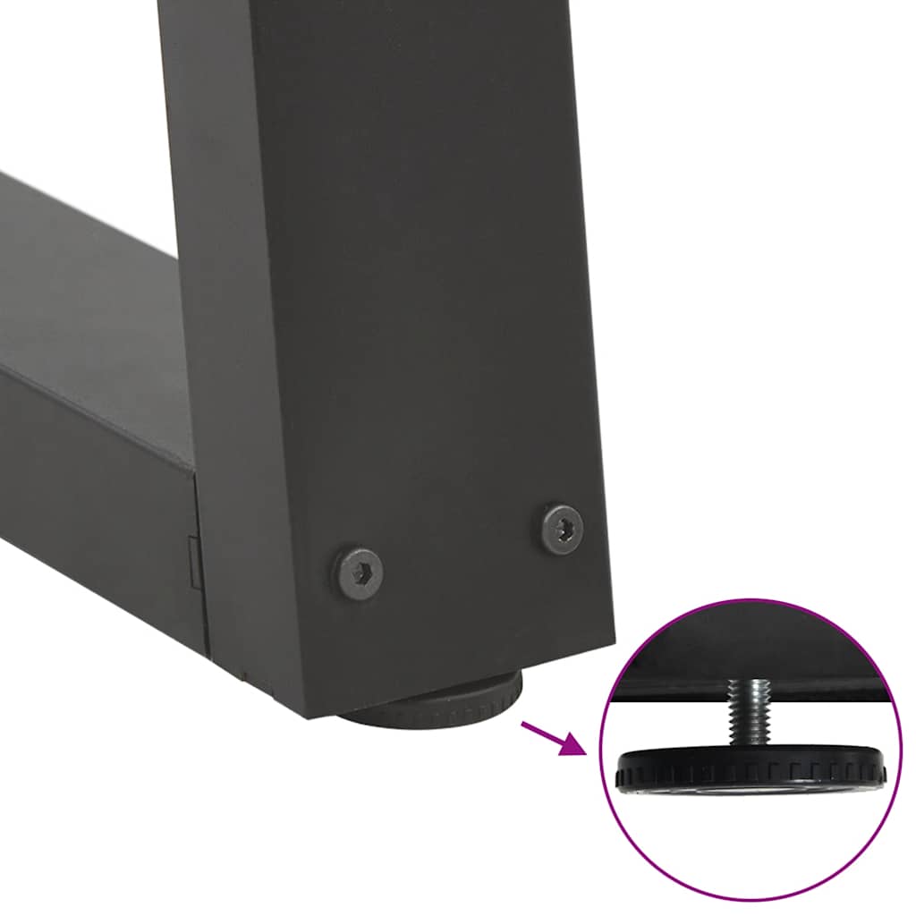 Couchtischbeine V-Form 2 Stück Schwarz 30x(30-31,3) cm Stahl