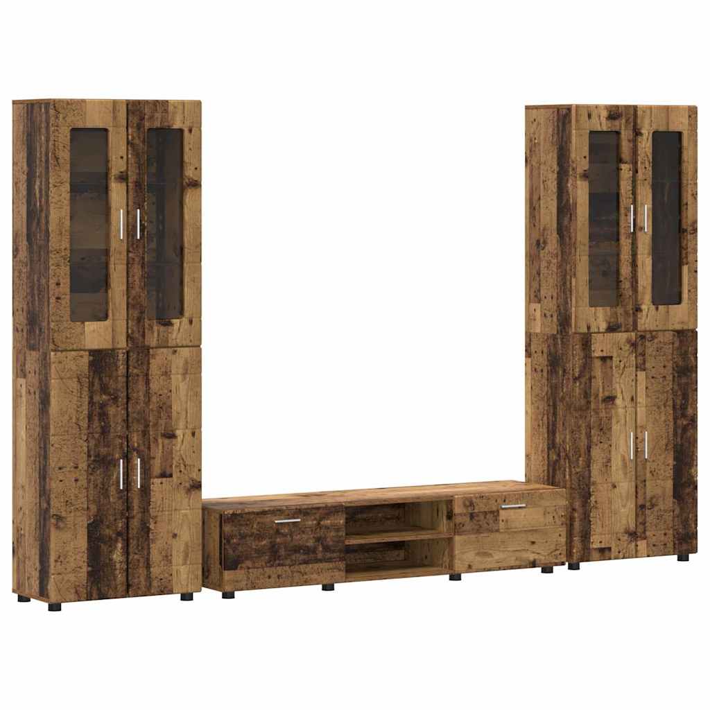 Highboard mit Regal FLORIN Weiß 60 x 35 x 182 cm Holzwerkstoff