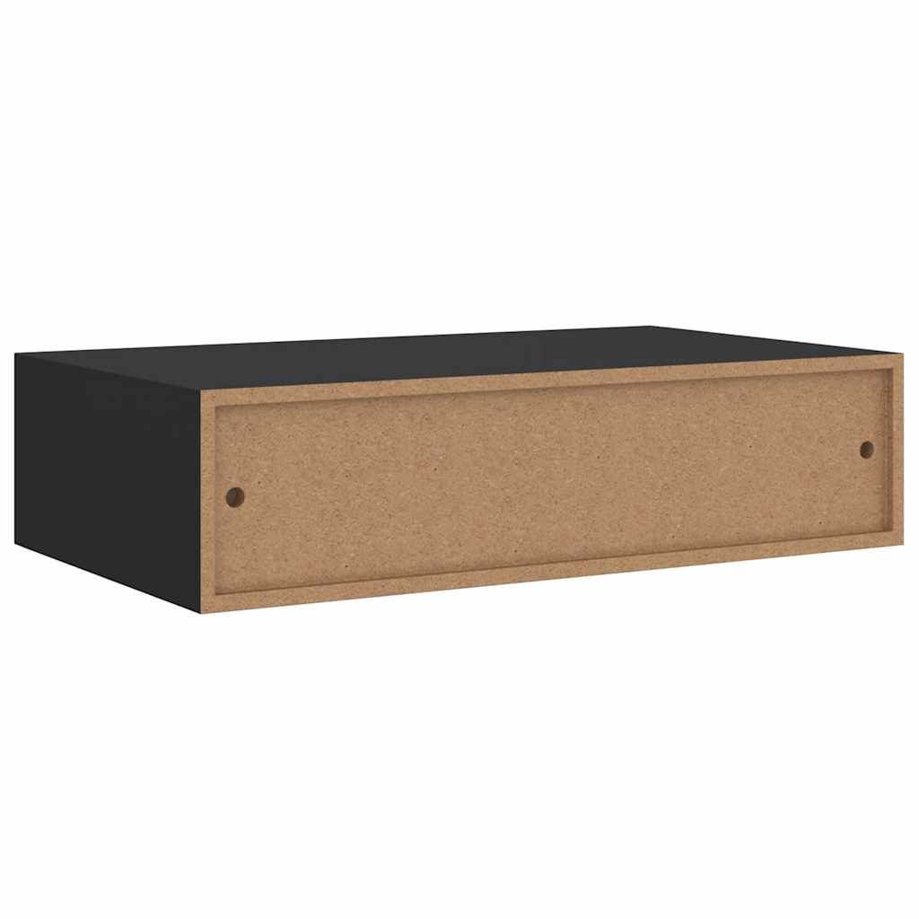 Wandregal mit Schublade Weiß 40x23,5x10 cm MDF