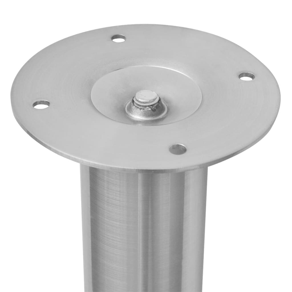 2 x Teleskopfuß Tischfuß Stützfuß Tischbein Chrom 710 mm-1100 mm