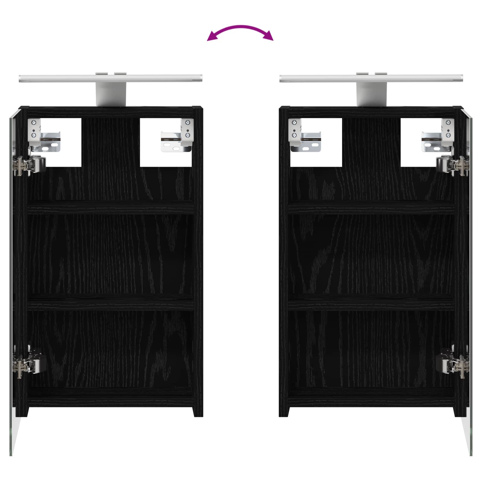 Badezimmerschrank-Set 3 pcs 80 x 10,5 x 50 cm Holzwerkstoff