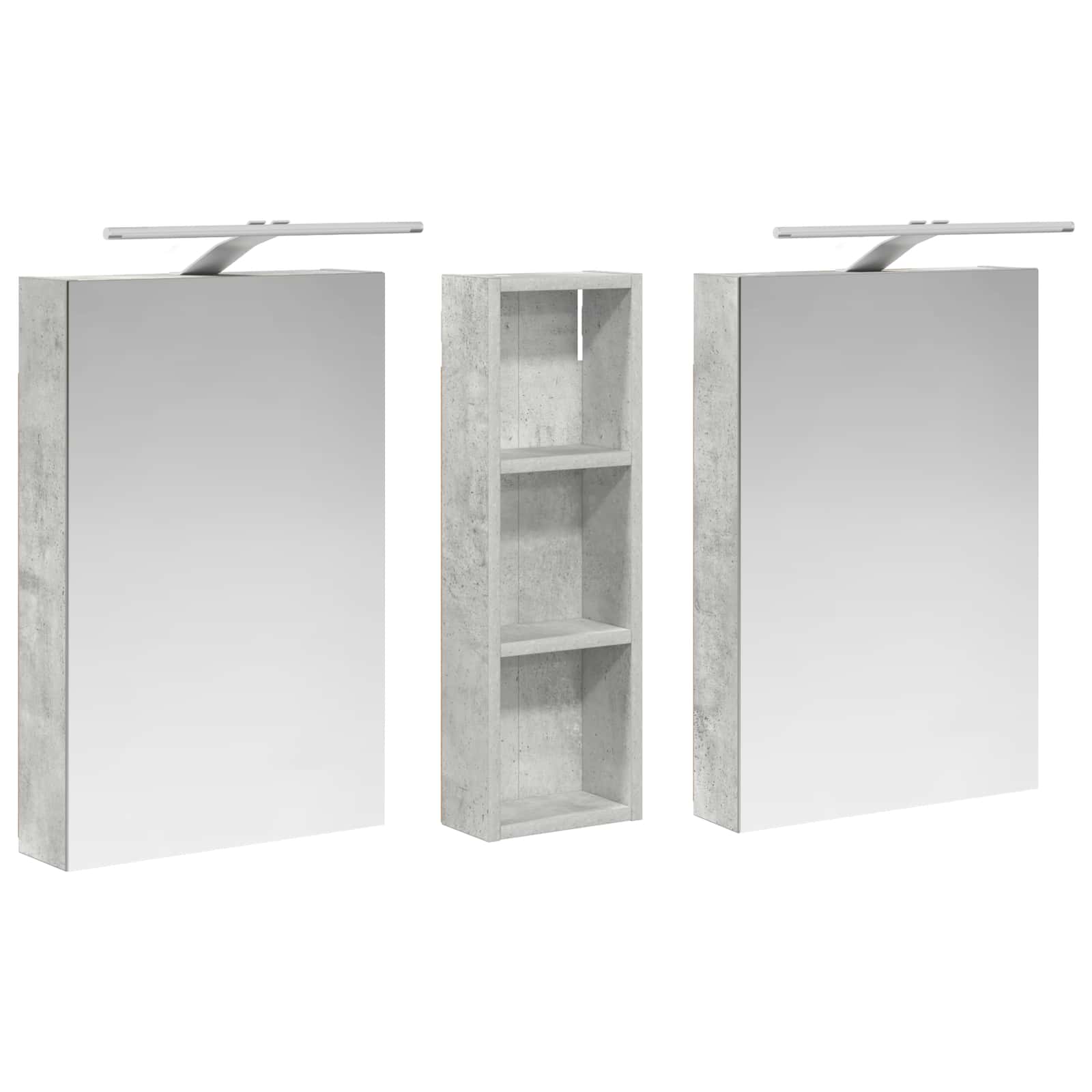 Badezimmerschrank-Set 3 pcs 80 x 10,5 x 50 cm Holzwerkstoff