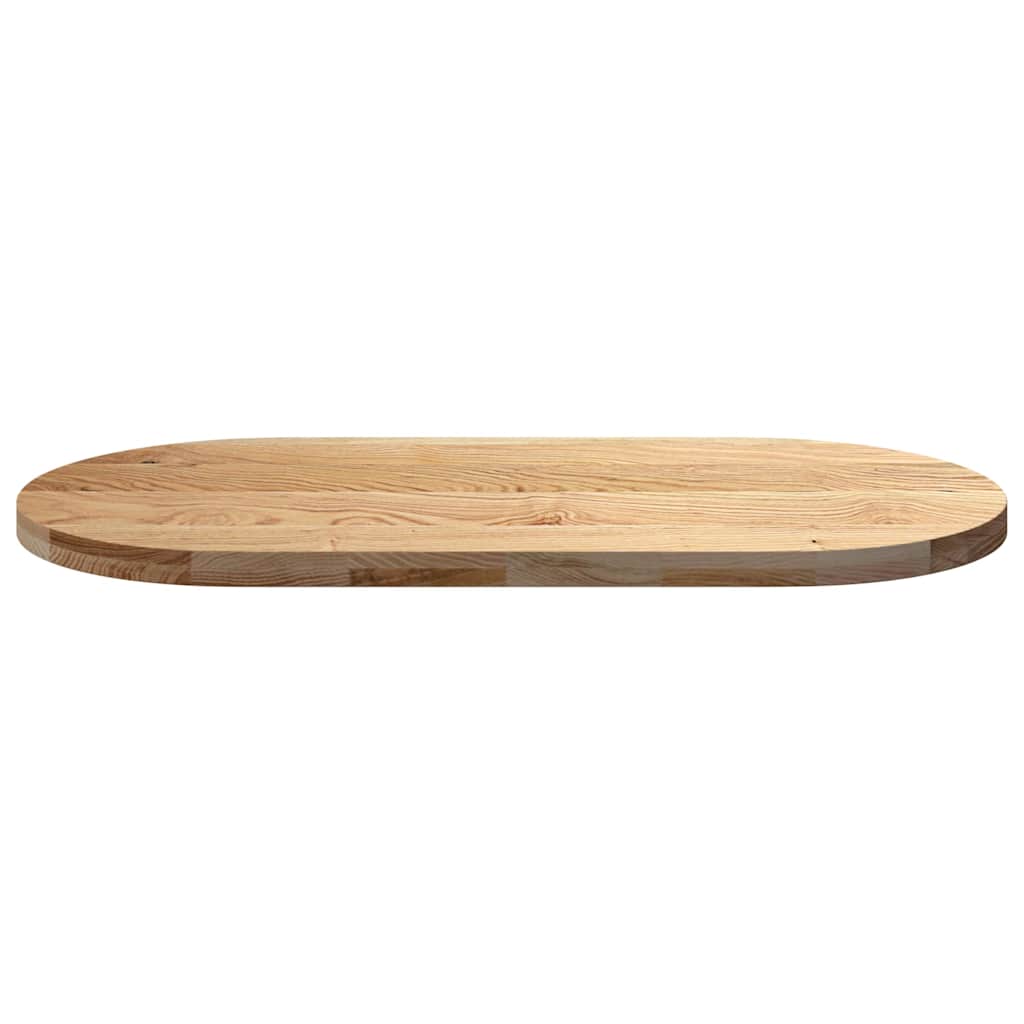 Tischplatte 80x40x2 cm Massivholz Eiche Oval