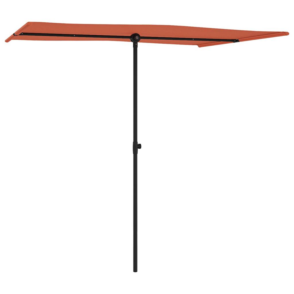 Sonnenschirm mit Aluminium-Mast 180x110 cm Bordeauxrot