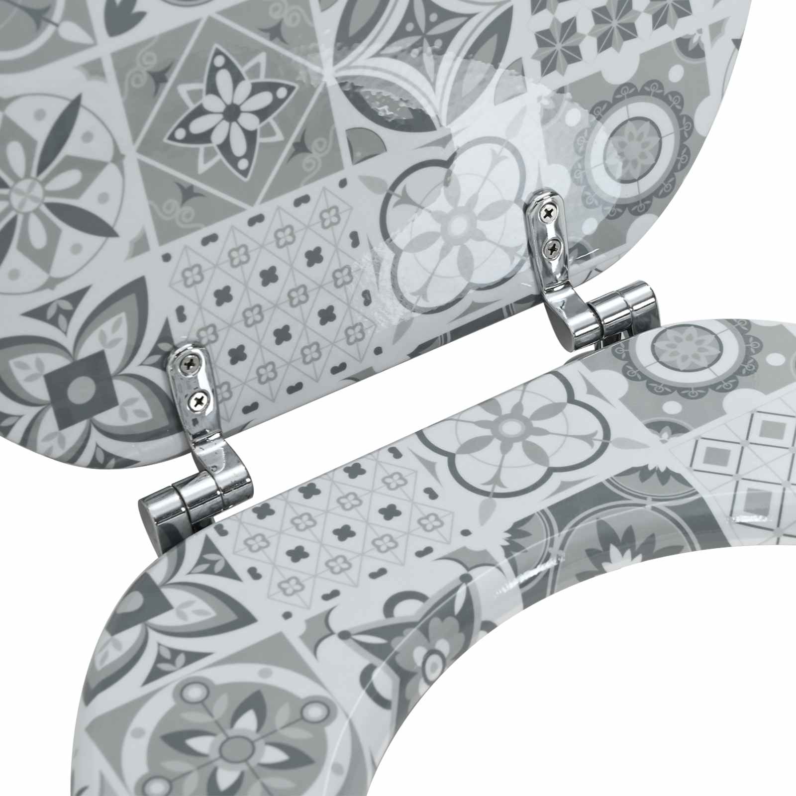 Toilettensitz MDF Deckel Schlichtes Design Weiß