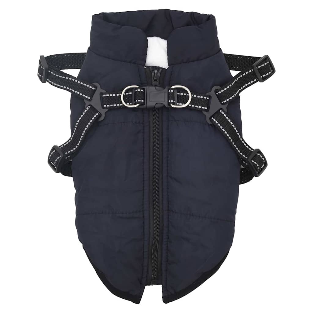 Hundemantel mit Geschirr Wasserdicht Reflektierend Lila L48