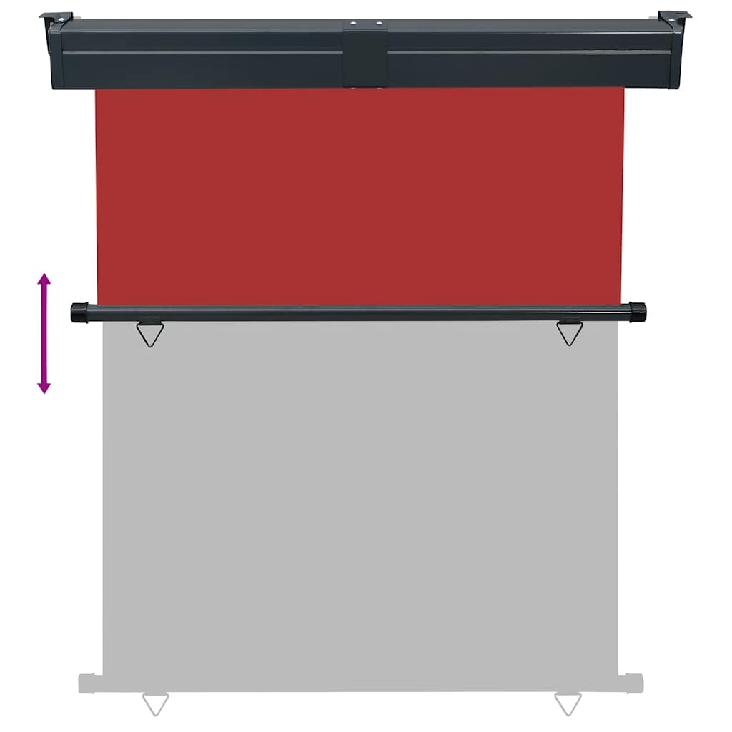 Balkon Seitenmarkise 60 x 250 cm 100% Polyester Eisen Stahl