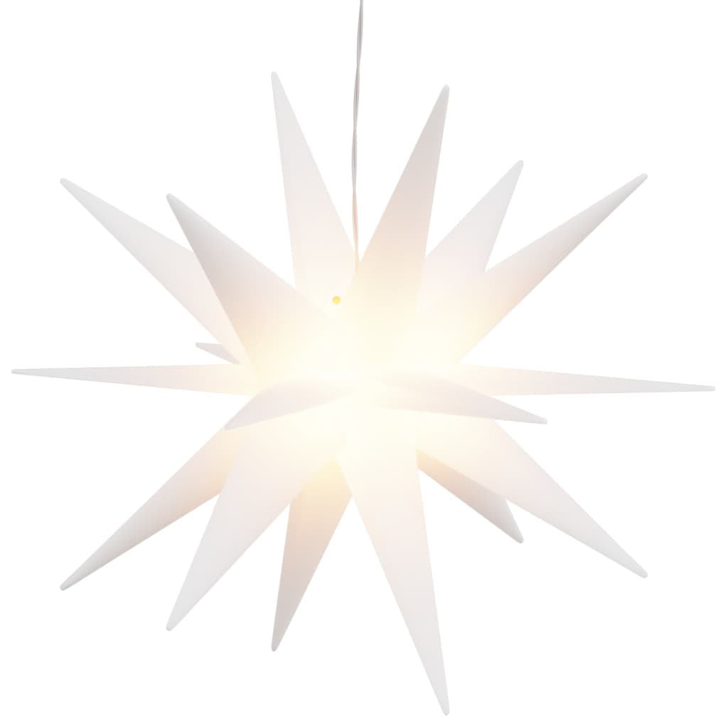 LED-Weihnachtssterne 3 Stk. Faltbar Weiß 57 cm