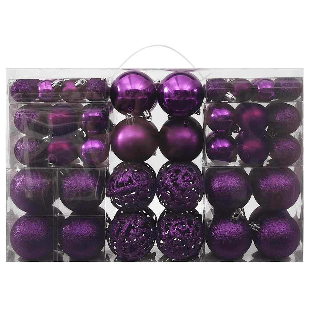100-tlg. Weihnachtskugel-Set Weiß