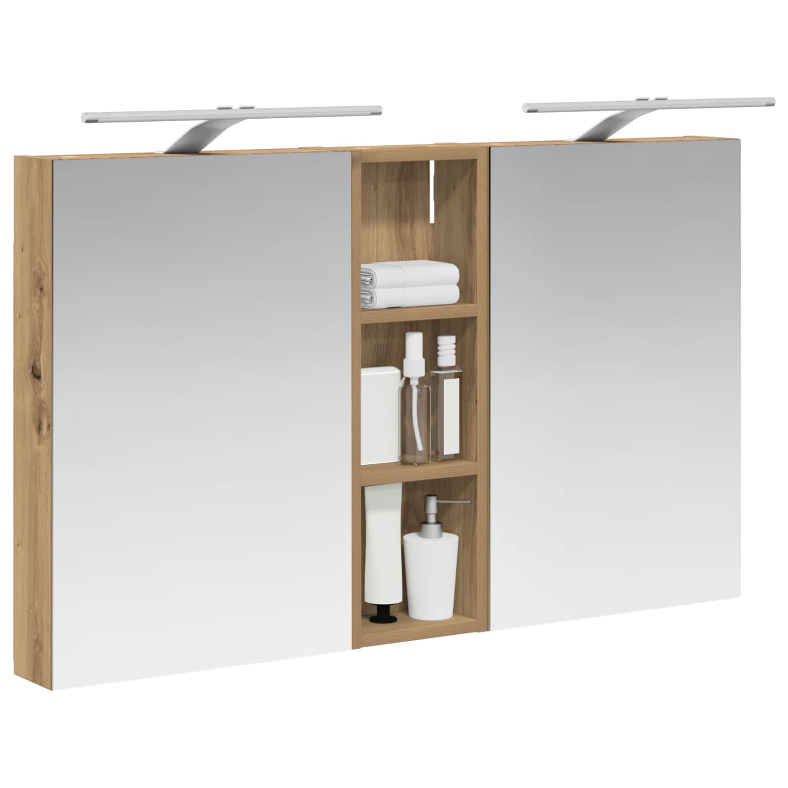 Badezimmerschrank-Set 3 pcs 80 x 10,5 x 50 cm Holzwerkstoff