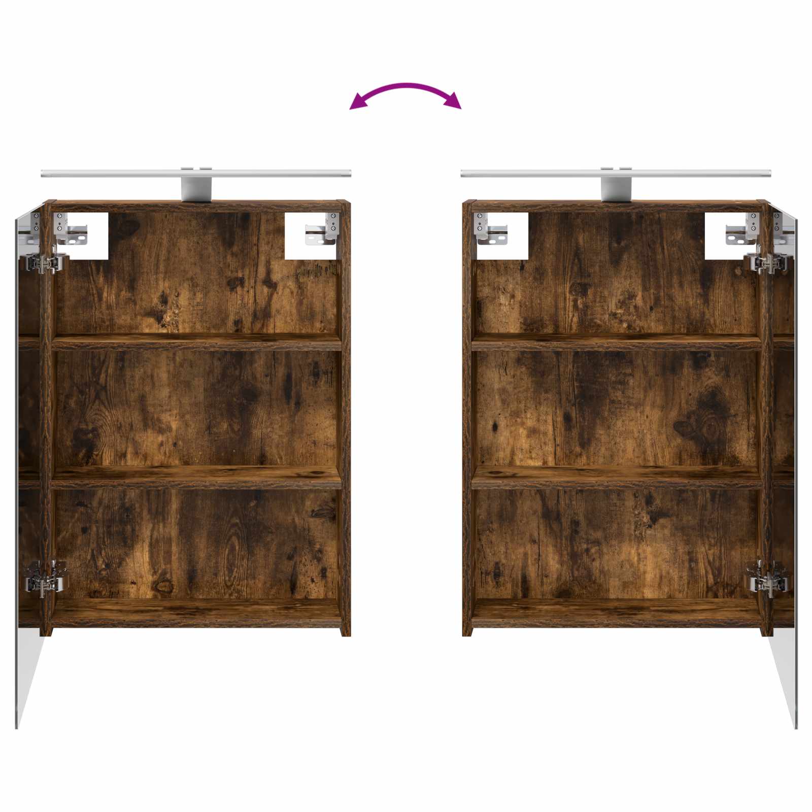 Badezimmerschrank-Set 3 pcs 80 x 10,5 x 50 cm Holzwerkstoff