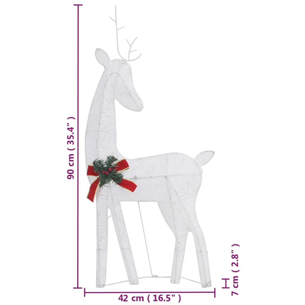 Weihnachtsdeko LED Rentiere 270x7x90 cm Golden Warmweiß