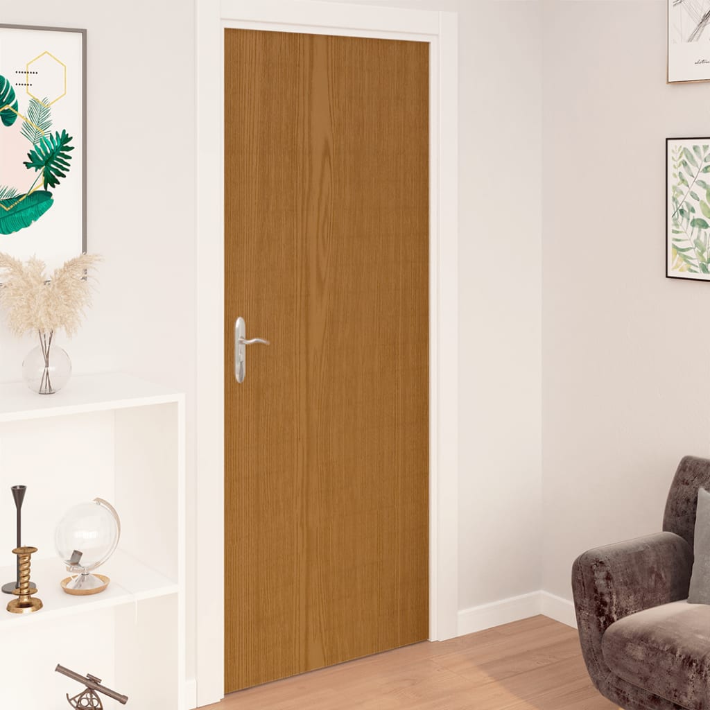 Selbstklebende Türfolien 2 Stk. Weißes Holz 210 x 90 cm PVC