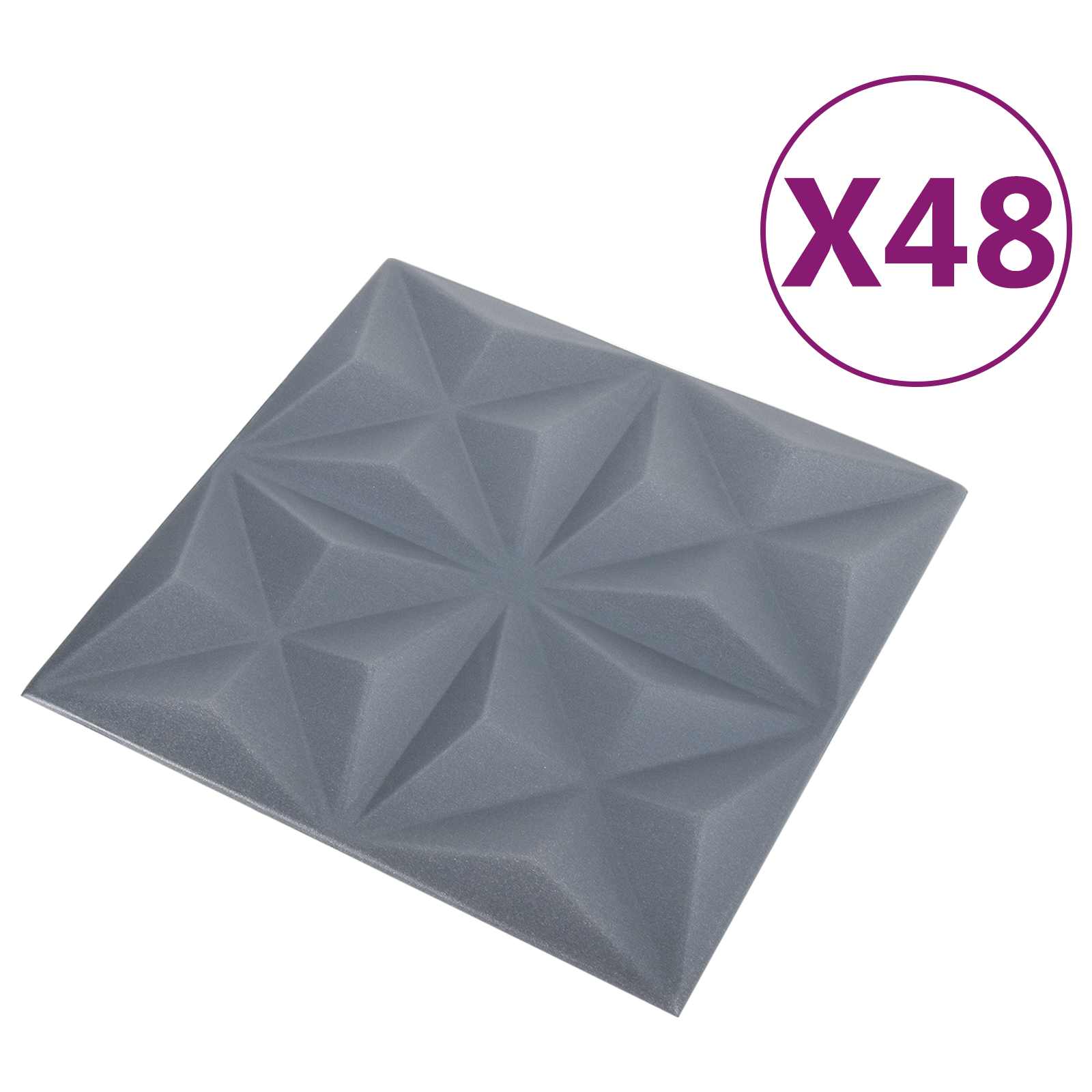 Wandpaneele 12 pcs Diamant Weiß 50 x 50 cm XPS Schaum