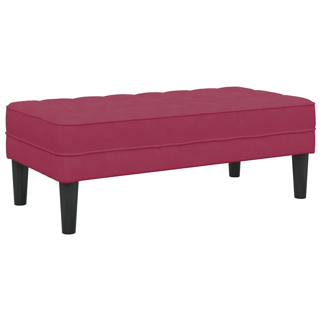 Bank mit Kissen Hellgrau 113 x 57 x 39 cm Samt