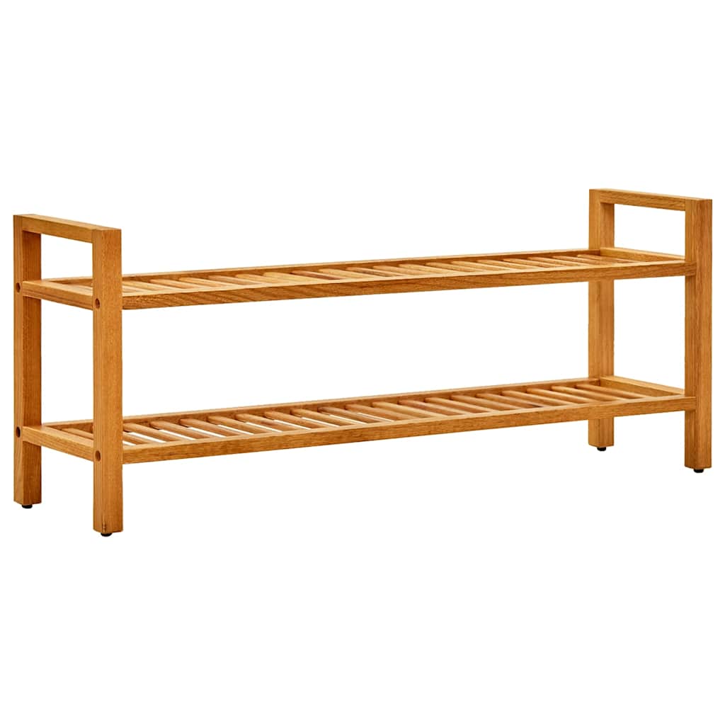 Schuhregal mit 2 Etagen 50x27x40 cm Massivholz Eiche