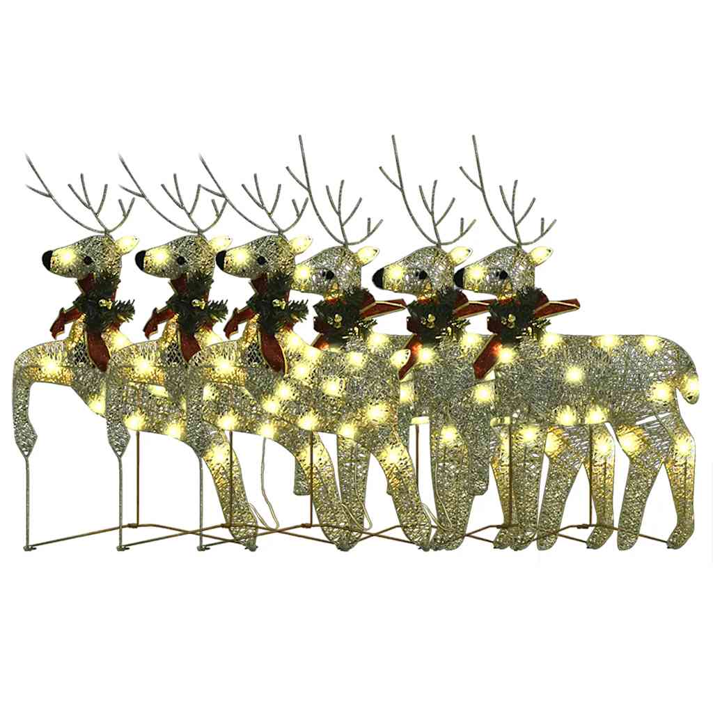 LED-Rentiere 2 Stk. Gold 40 LEDs