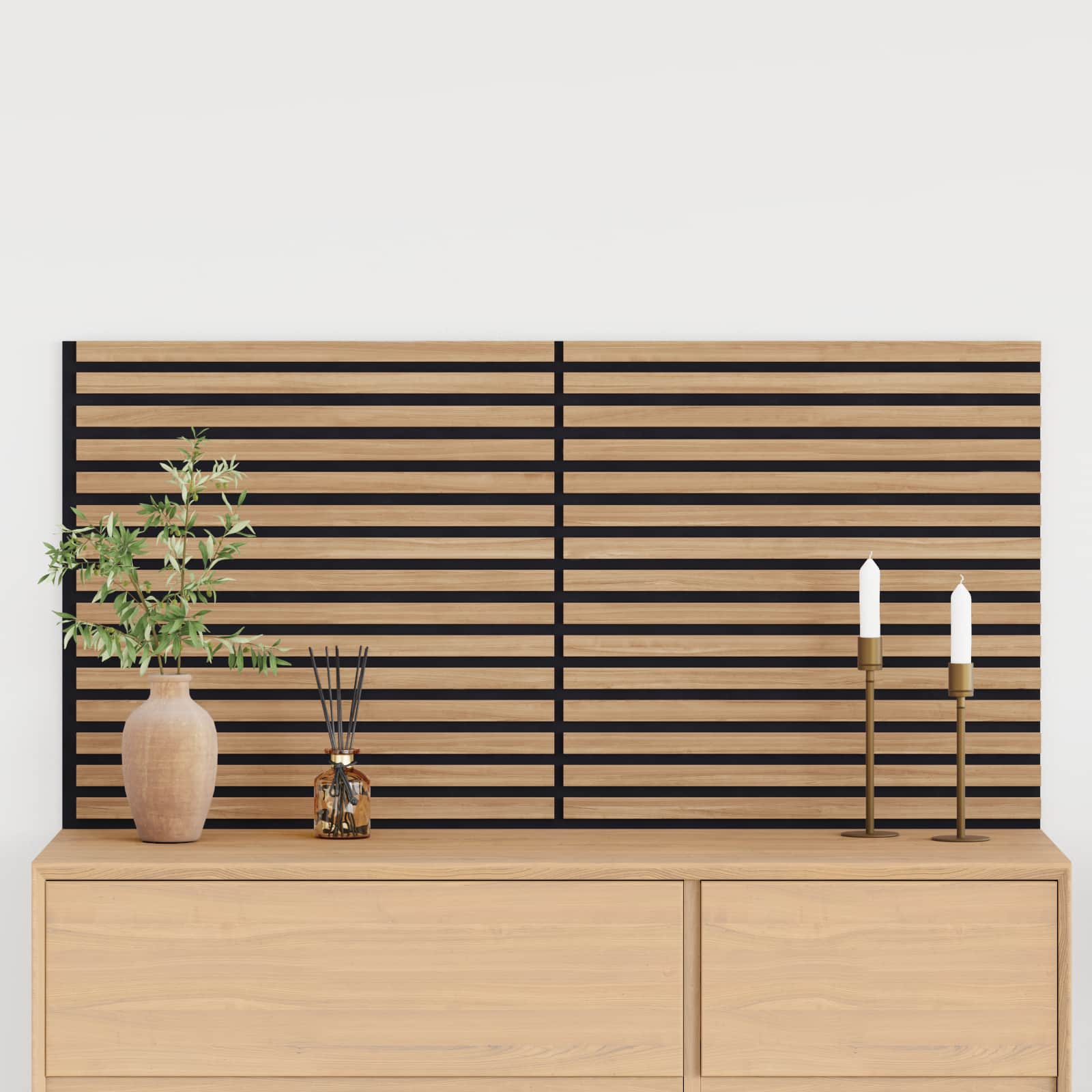 Wandpaneele 2 pcs Natur 60,5 x 60 cm