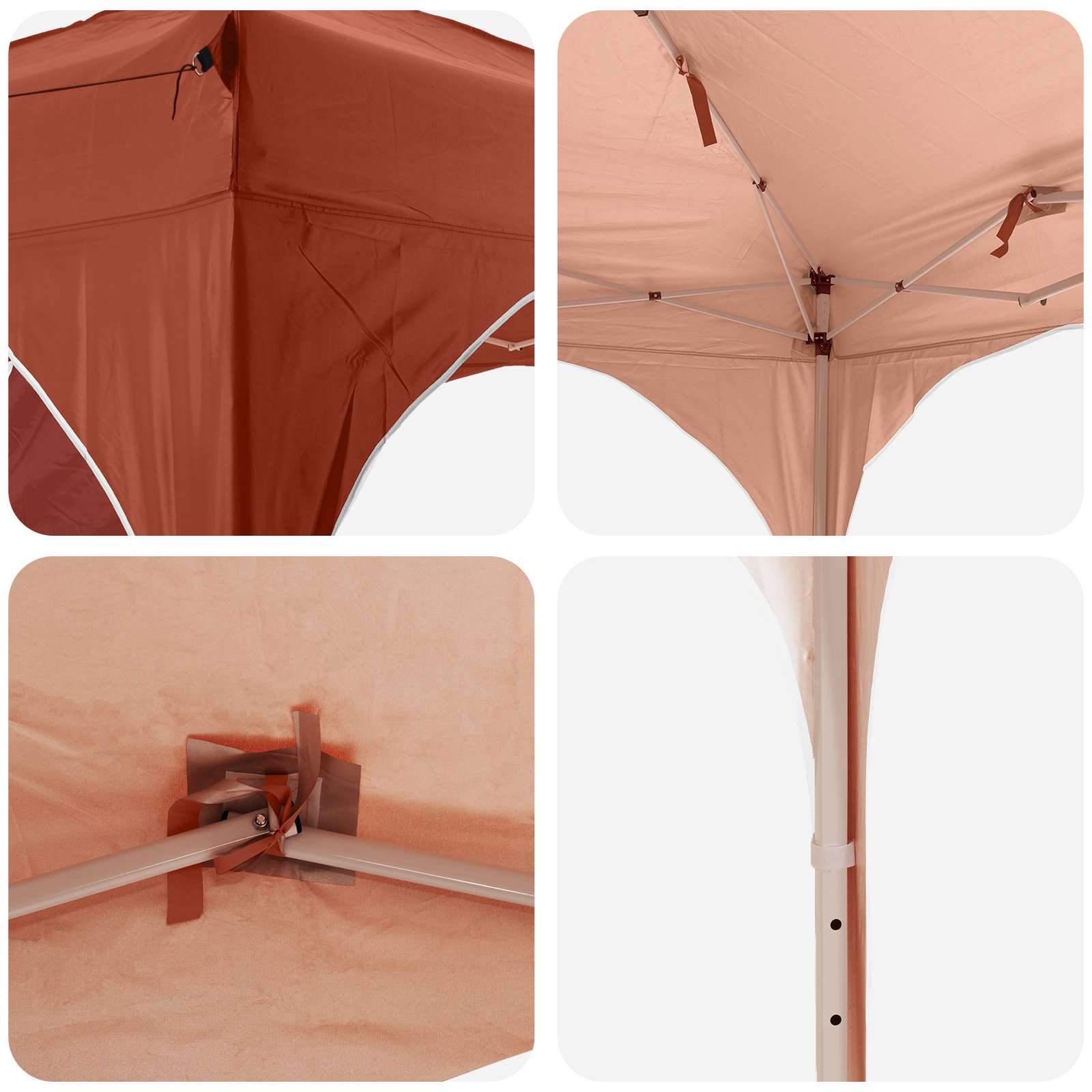 Pop-up Partyzelt 575 x 288 x 245 cm Creme Oxford-Stoff