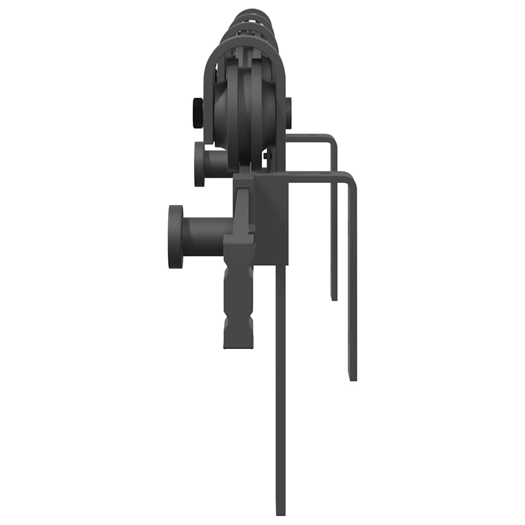 Schiebetürbeschlag-Set 183 cm Stahl Schwarz