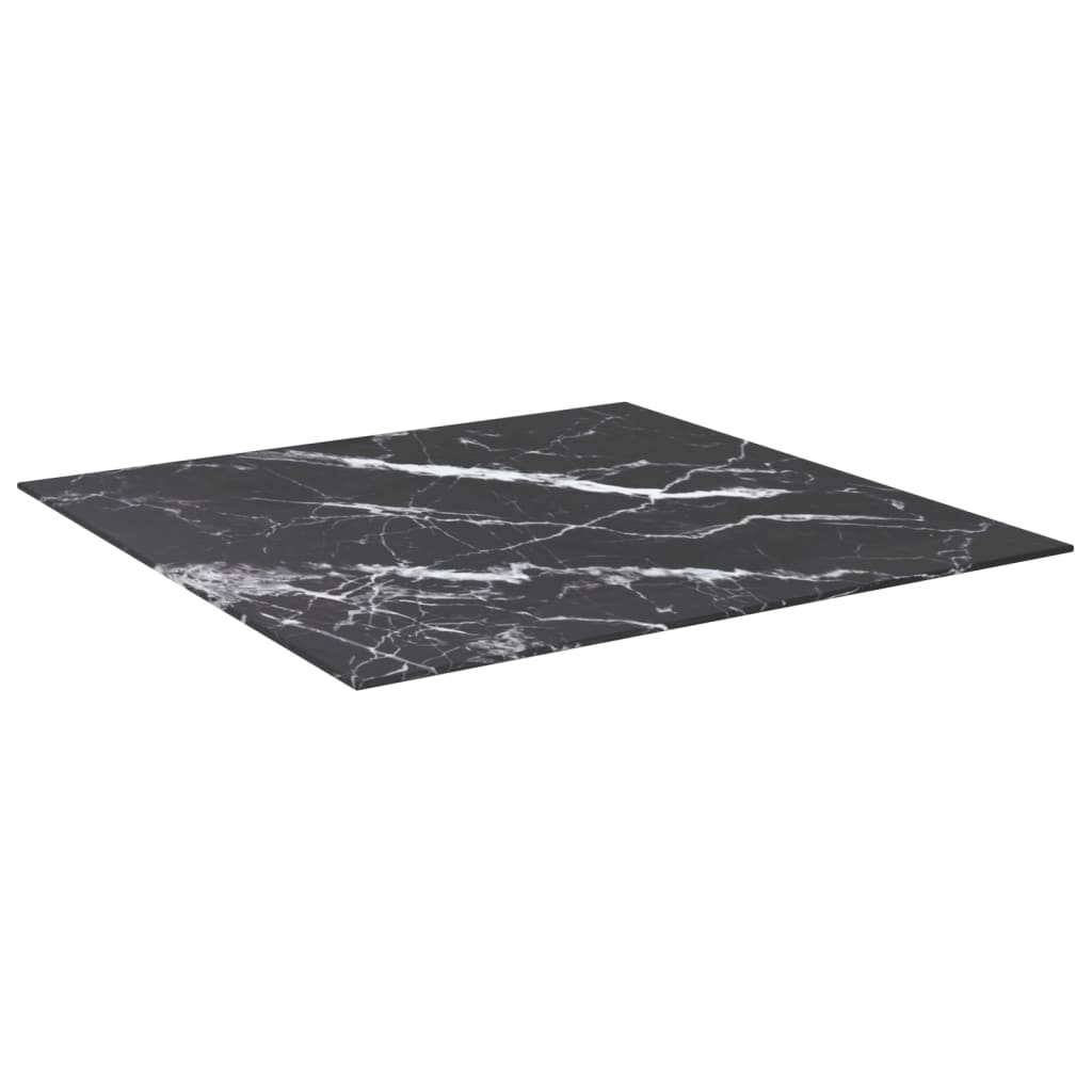 Tischplatte aus gehärtetem Glas quadratisch 700x700 mm