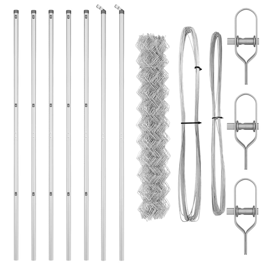 Outdoor Kettenglied-Zaun Erdfixierung 10 x 0,4 m Grün Netz