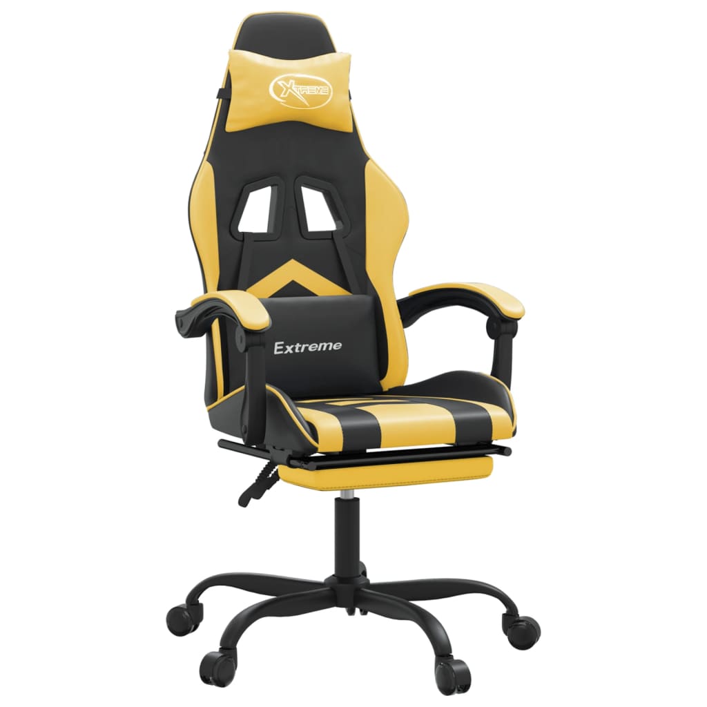 Gaming-Stuhl Drehbar Schwarz und Rot Kunstleder