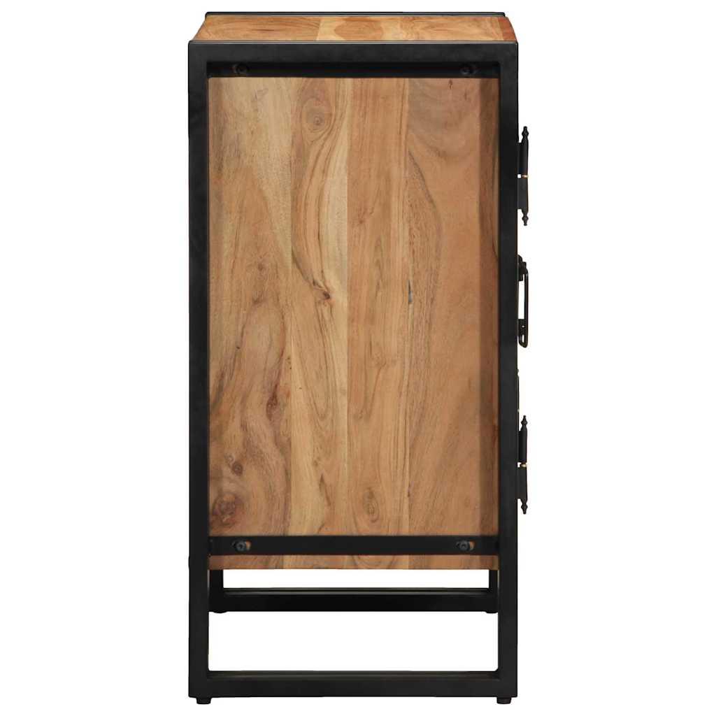 Schuhschrank mit Regal Braun 56 x 35 x 70 cm Massivholz Mango