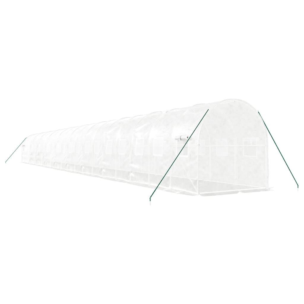 Gewächshaus mit Stahlrahmen Weiß 8 m² 4x2x2 m