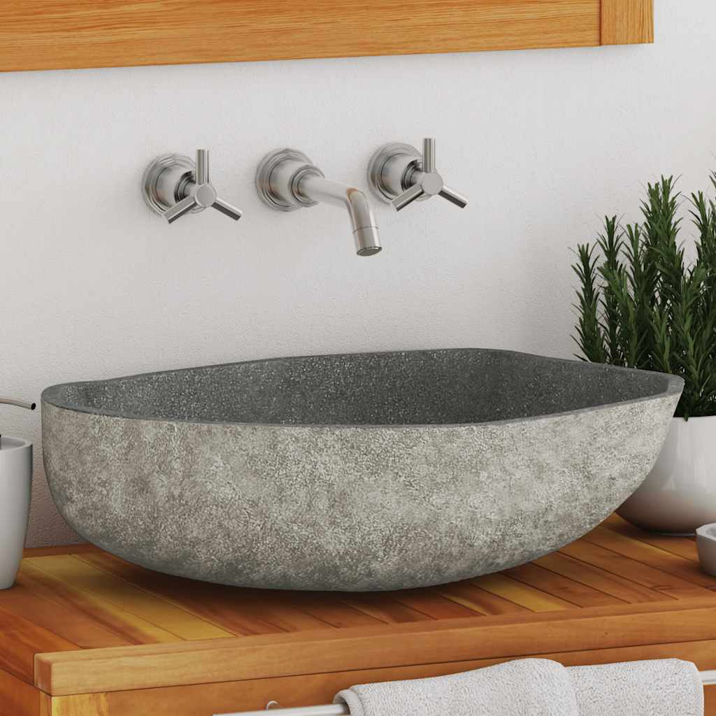 Waschbecken Flussstein Oval (29-38)x(24-31) cm