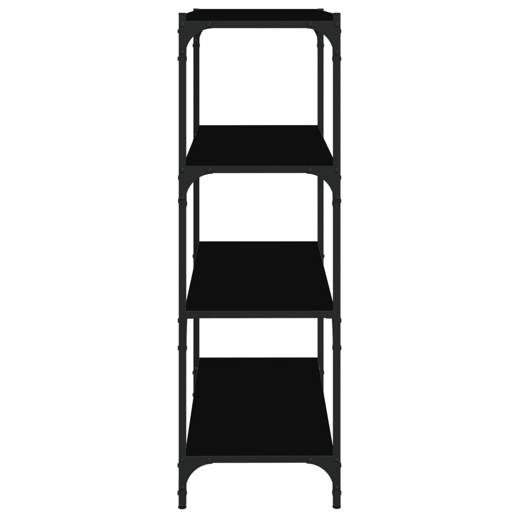 Bücherregal Schwarz 40x33x70,5 cm Holzwerkstoff und Stahl