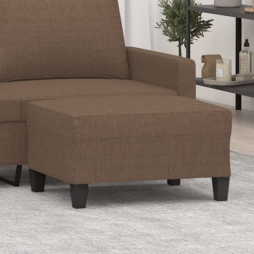 Fußhocker Hellgrau 60x50x41 cm Stoff