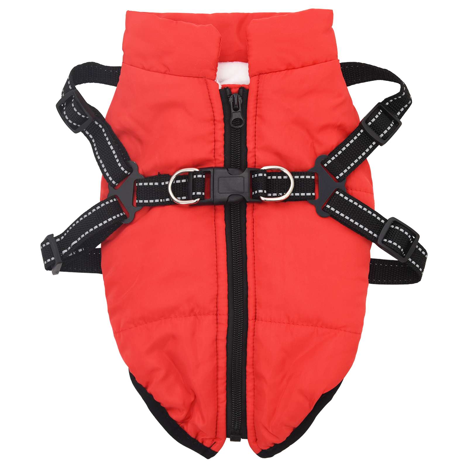 Hundemantel Rot L24 Fleece und Polyester