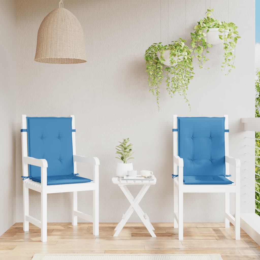 Niedriglehner-Auflagen 2 Stk Melange Anthrazit 100x50x7cm Stoff