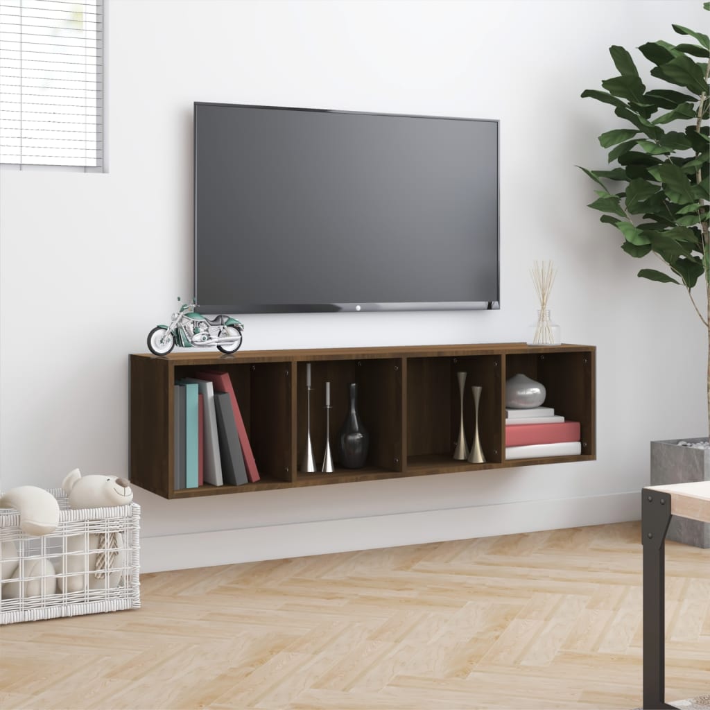 Bücherregal/TV-Schrank Weiß 143×30×36 cm