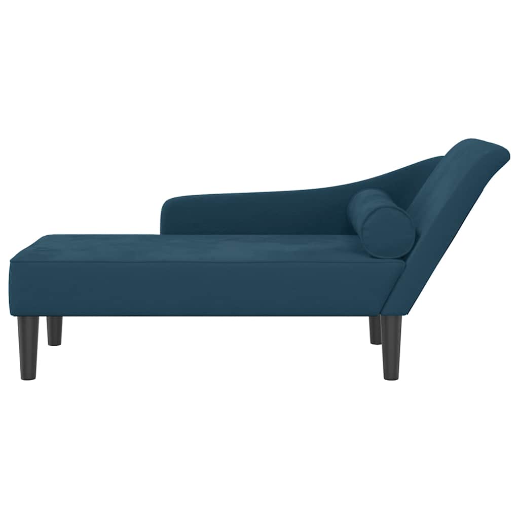 Chaiselongue mit Kissen Rosa Samt